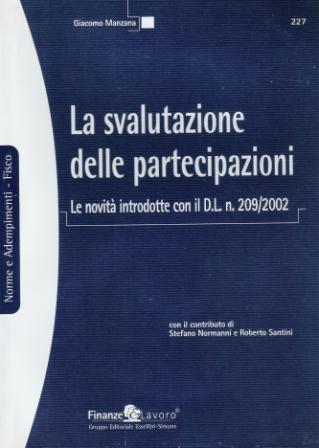 Copertina di La svalutazione delle partecipazioni