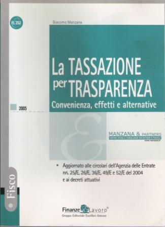 Copertina di La tassazione per trasparenza